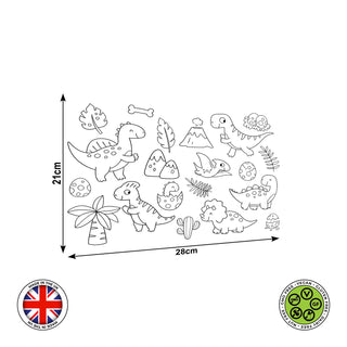 Colouring book - Dinosaurs ( Paint Your Own ) edible cake topper decoration
