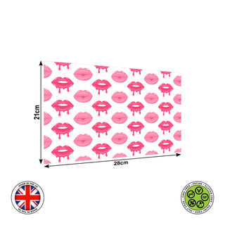 Dripping lips Seamless Valentine's Pattern edible cake topper decoration