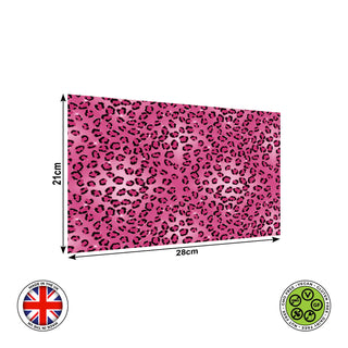 Pink Leopard Skin Texture Animal Seamless Pattern edible cake topper decoration