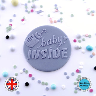 "Baby Inside" Baby shower Embosser