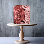 Pink Roses edible cake topper decoration