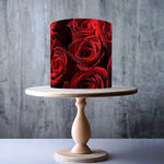 Red Roses edible cake topper decoration