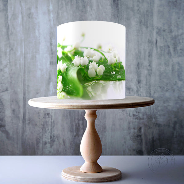 Lily of the valley edible cake topper decoration