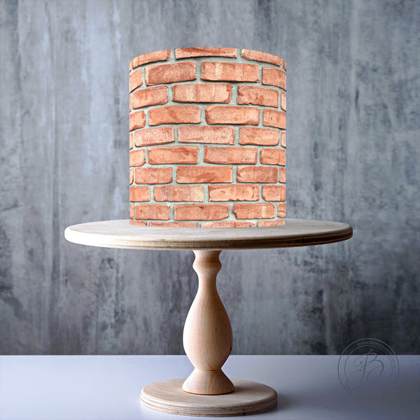 Brick Wall Pattern edible cake topper decoration