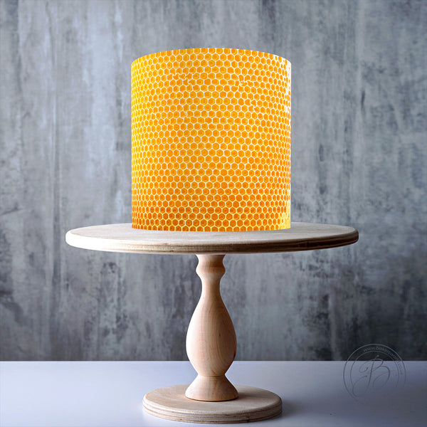 Honeycomb Pattern edible cake topper decoration