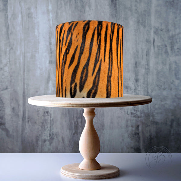 Real Tiger Skin Texture Animal Pattern edible cake topper decoration
