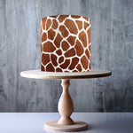 Real Giraffe Skin Texture Animal Pattern edible cake topper decoration