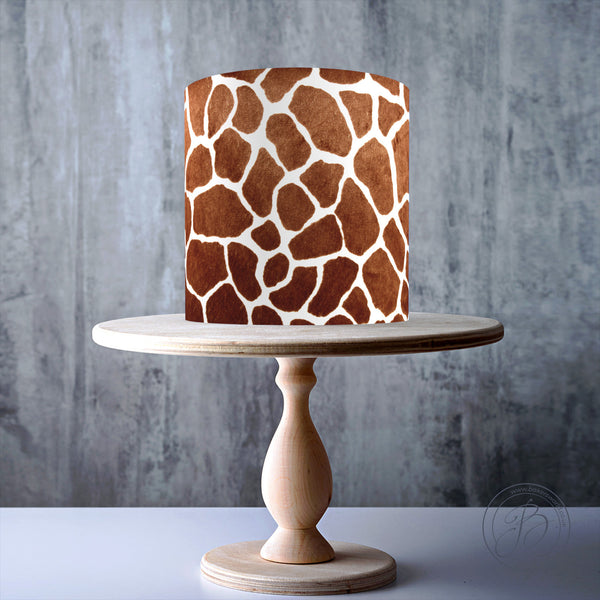 Real Giraffe Skin Texture Animal Pattern edible cake topper decoration