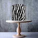Real Zebra Skin Texture Animal Pattern edible cake topper decoration
