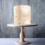 Sand and Light Beige Marble Pattern edible cake topper decoration