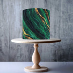 Sacramento Green with Gold Marble Pattern edible cake topper decoration