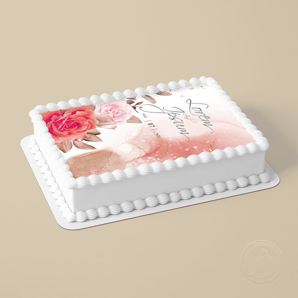 Personalised Wedding Floral Arrangement edible cake topper decoration