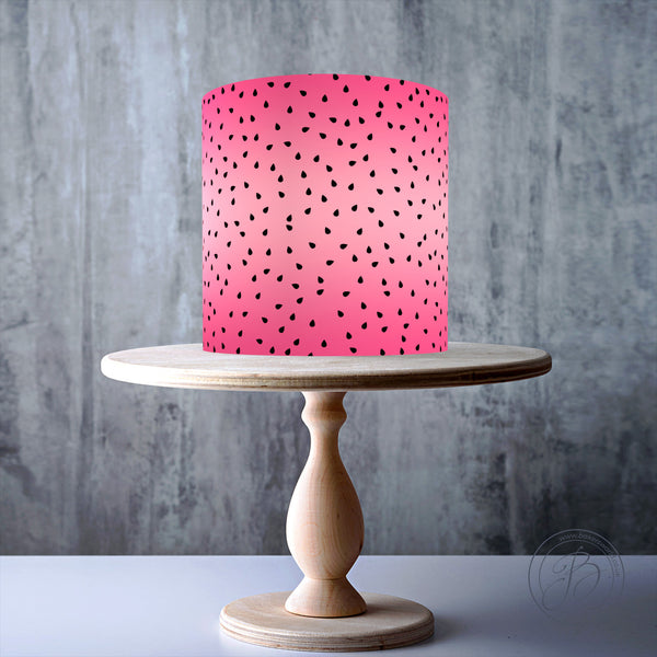 Pink Ombre Watermelon Seamless Pattern edible cake topper decoration