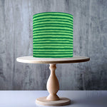 Green Watermelon Stripes Seamless Pattern edible cake topper decoration