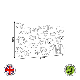 Colouring book - Farm Animals ( Paint Your Own ) edible cake topper decoration