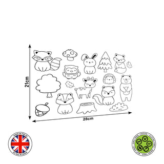 Colouring book - Woodland Animals ( Paint Your Own ) edible cake topper decoration