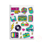 Back to the 80's retro stickers edible cake topper decoration