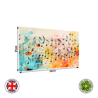 Melody of Colours Musical Sheets edible cake topper decoration