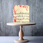 Cherry Blossom Musical Notes Musical Sheets edible cake topper decoration