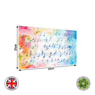 Watercolour Musical Notes Musical Sheets edible cake topper decoration