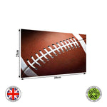 American Football pattern Ball with white stitches and leather texture edible cake topper decoration