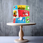 Superhero Comic Page wrap around edible cake topper decoration