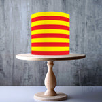 Football Stripes Yellow-Red-Yellow Seamless wrap around edible cake topper decoration