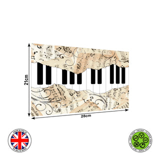 Fault line Piano keyboard Musical Sheets edible cake topper decoration