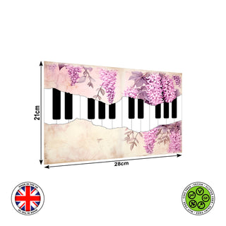 Fault line Piano keyboard Wisteria Shabby Chic edible cake topper decoration