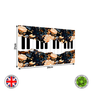 Fault line Piano keyboard Golden Luxury Floral Seamless edible cake topper decoration