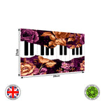 Fault line Piano keyboard Velvet Floral Seamless edible cake topper decoration
