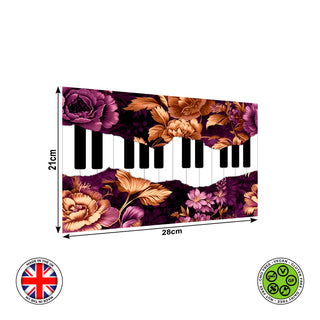 Fault line Piano keyboard Velvet Floral Seamless edible cake topper decoration