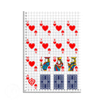 Poker cards set - hearts (♥) edible cake topper decoration