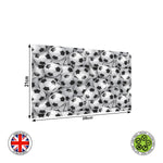 Seamless black and white Balls Pattern Football, Soccer wrap around edible cake topper decoration