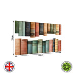 Vintage Bookshelf Design, Book Spines cake, Books ribbon border edging edible topper decoration