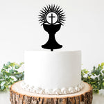 Chalice with Cross and Host First Holy Communion cake topper