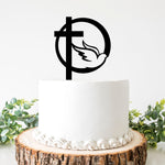 Dove and cross - First Holy Communion Hoop cake topper
