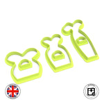 Set of 3 Bunny with foot Easter Cookie and Fondant cutters