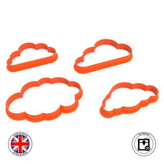 Set of 4 Clouds Cookie and Fondant cutter