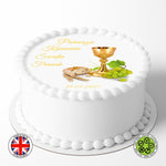 Personalised Pierwsza Komunia Święta 7.5in round edible Communion cake topper decoration