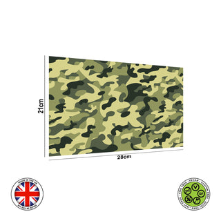 Green Camouflage Pattern edible cake topper decoration