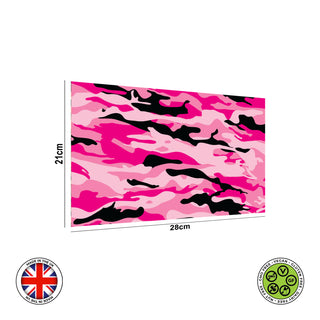 Pink Camouflage Pattern edible cake topper decoration