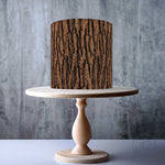 Tree Bark Texture Wood Log edible cake topper decoration