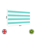 Turquoise Fat Stripes Pattern Seamless edible cake topper decoration