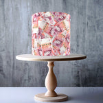£50 pound notes piled up edible cake topper decoration