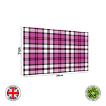 Pink White Seamless Tartan Pattern edible cake topper decoration