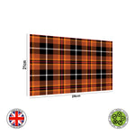 Orange Black Seamless Tartan Pattern edible cake topper decoration