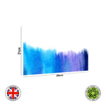 Blue and Purple Watercolour Ombre Pattern edible cake topper decoration