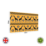 African Ethnic Seamless Pattern with Giraffes edible cake topper decoration