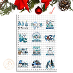 Christmas Cookies Blue Watercolour Collection of edible decorations